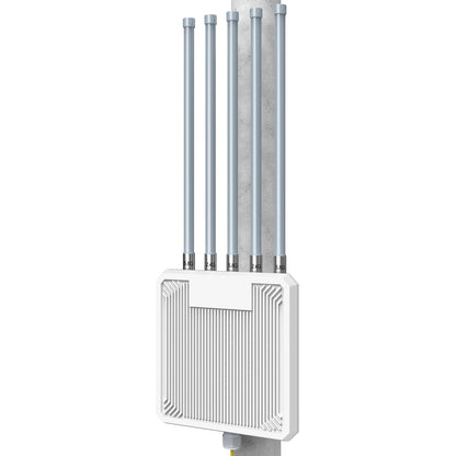 VunLink AX3000 WiFi 6 Outdoor Extender Long Range, IP67 Waterproof Wireless Access Point Signal Booster, 5G+2.4G Dual-Band WiFi Repeater, 5×8dBi Antennas, Mesh Mode, for Starlink, Yard, Farm, RV.