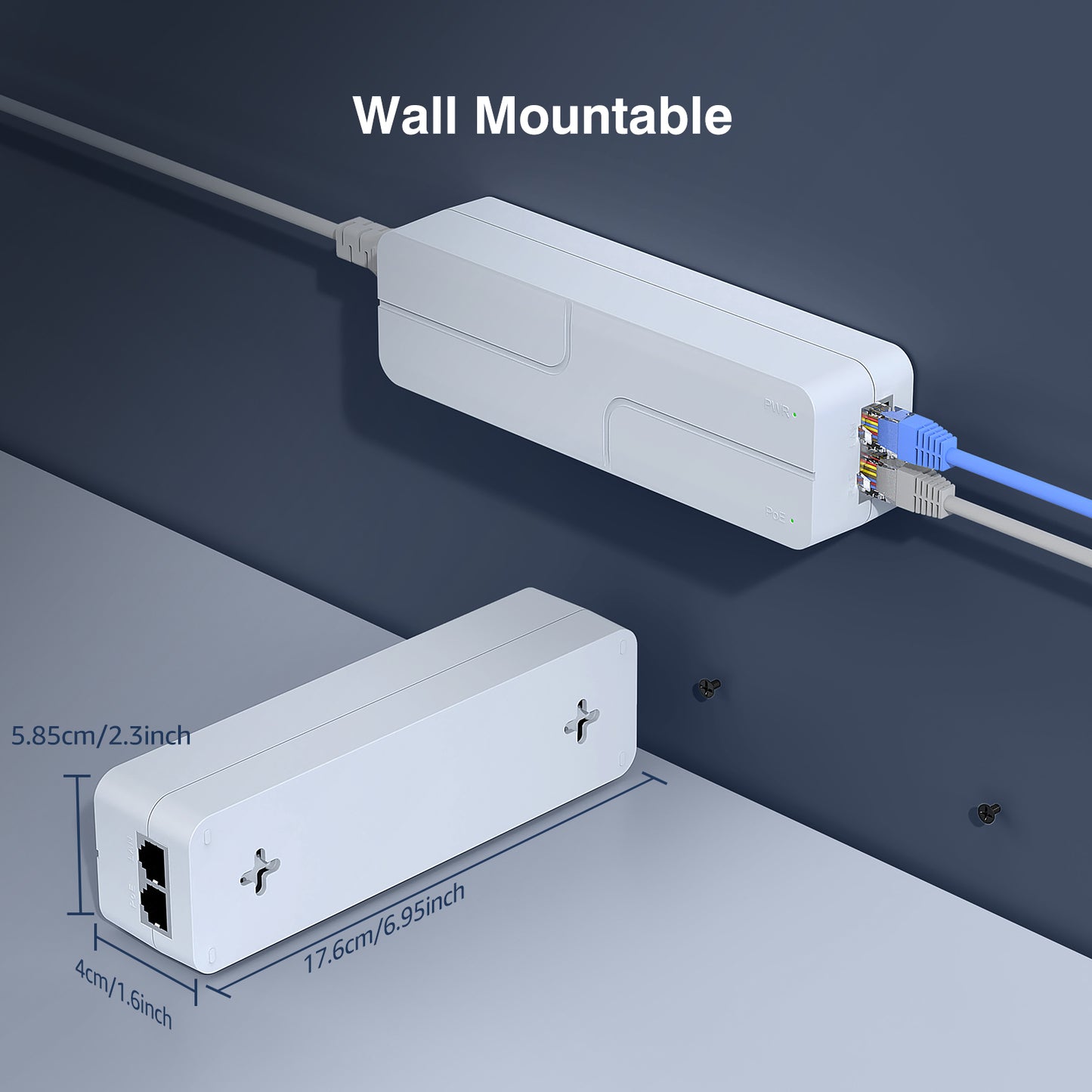 2.5Gb PoE++ Injector 90W, VunLink High Power IEEE 802.3bt Multi-Gig PoE Adapter, 55V Output, 10/100/1000/2500Mbps for WiFi 7 Access Point, PTZ Camera, Video Conference System, Plug & Play, Up to 100m