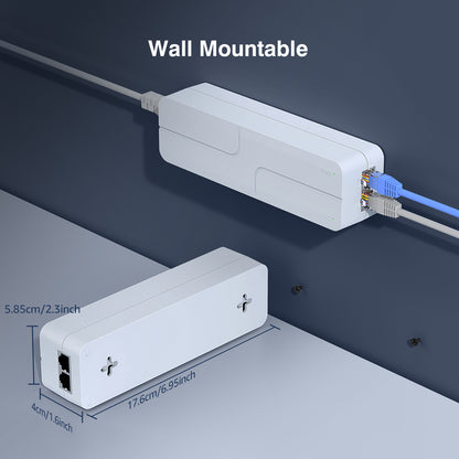 2.5Gb PoE++ Injector 90W, VunLink High Power IEEE 802.3bt Multi-Gig PoE Adapter, 55V Output, 10/100/1000/2500Mbps for WiFi 7 Access Point, PTZ Camera, Video Conference System, Plug & Play, Up to 100m