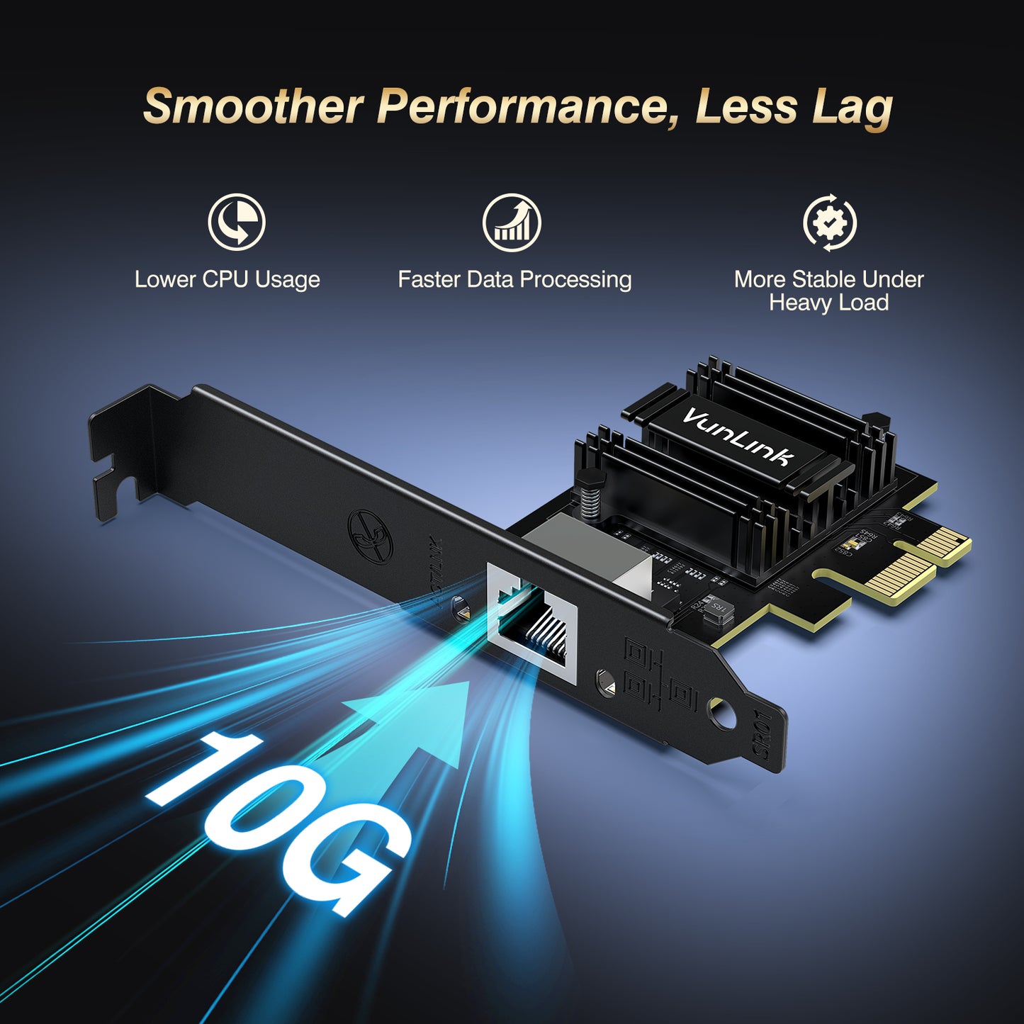 10Gb PCIe Network Card  with Realtek RTL8127AT, Multi-Gig 10G/5G/2.5G/1G NIC Adapter for PC, NAS & Server, PCIe 4.0 x1, Windows 10/11/Linux