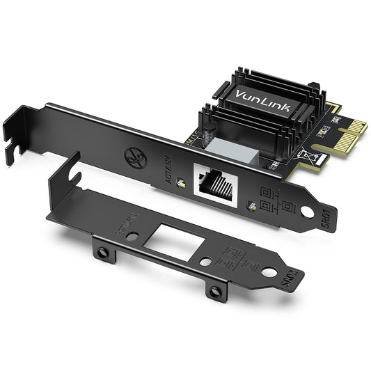 VunLink 5Gb PCIe Network Card, Realtek RTL8126B LAN Adapter, Multi-Speed 5Gbps/2.5Gbps/1Gbps NIC Card for Desktop PCs, Gaming, NAS, Windows & Linux Compatible