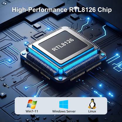 VunLink 5Gb PCIe Network Card, Realtek RTL8126B LAN Adapter, Multi-Speed 5Gbps/2.5Gbps/1Gbps NIC Card for Desktop PCs, Gaming, NAS, Windows & Linux Compatible